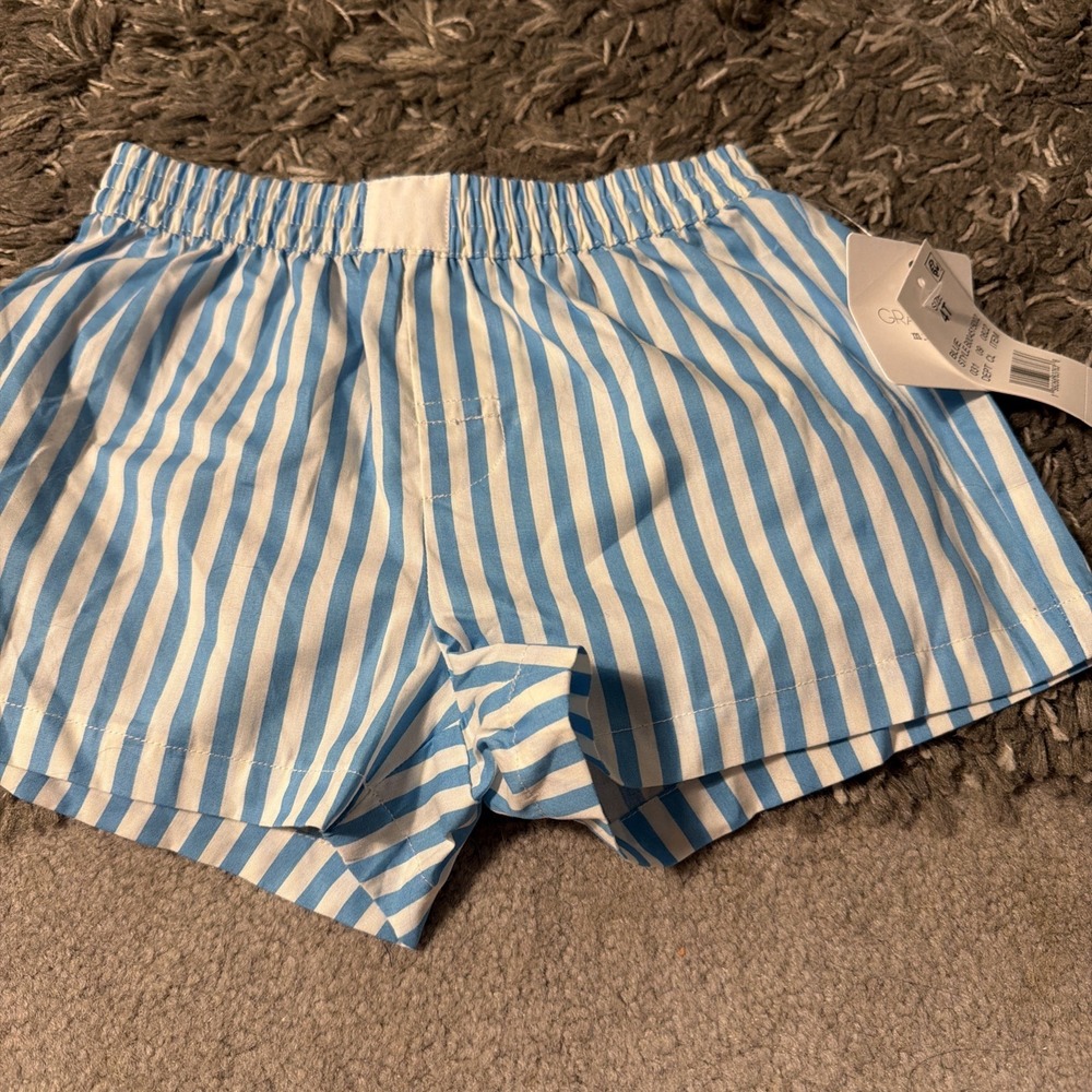 Grayson Mini Toddler Girls' Striped Shorts Blue 4T NWT Pull On